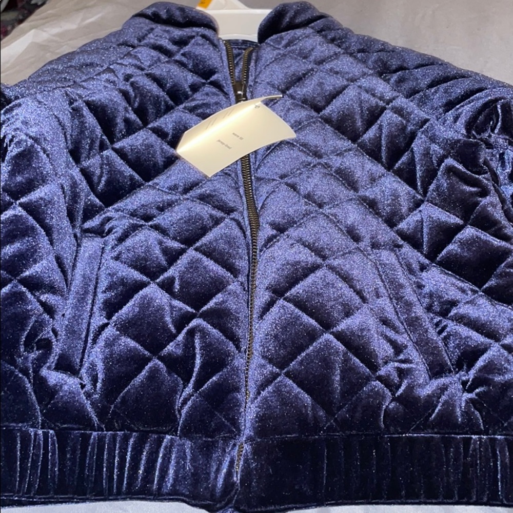 Blue Quilted Coat